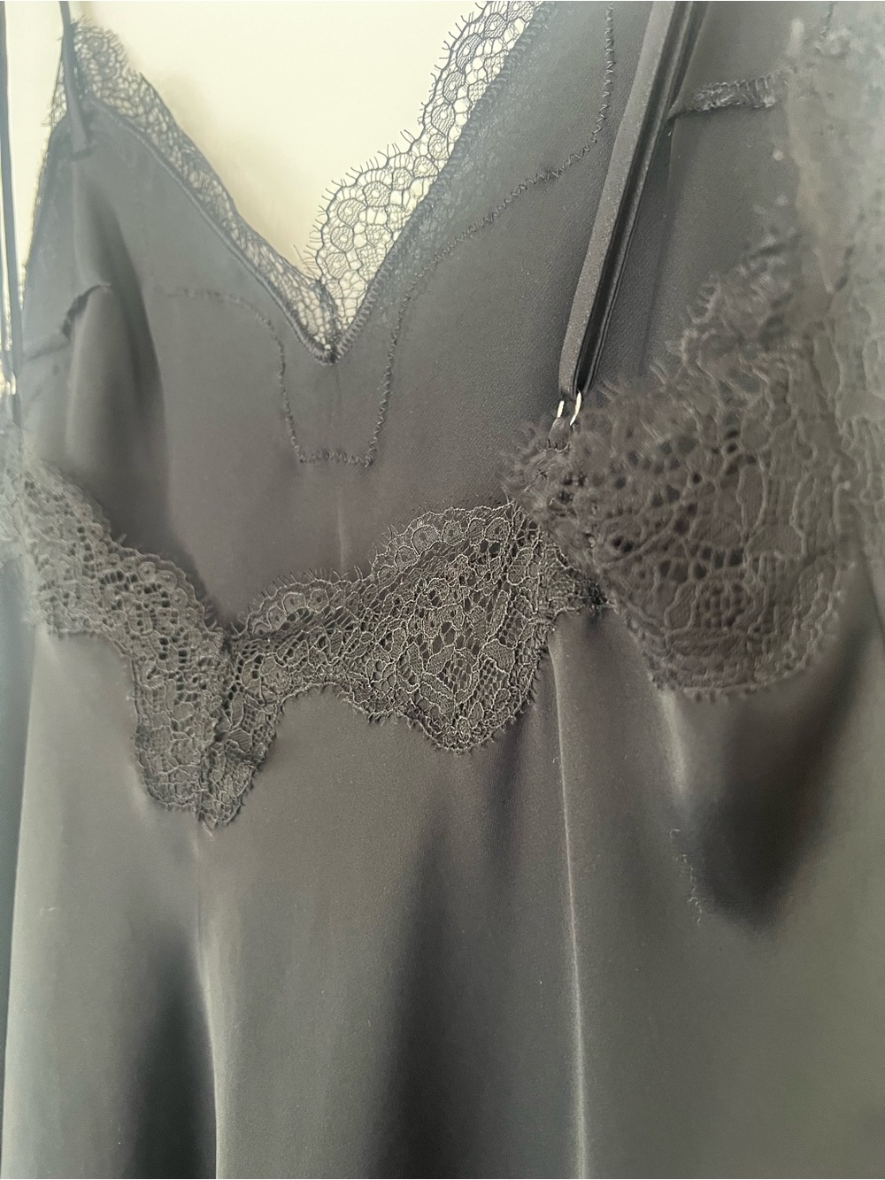 VICTORIA’S SECRET | Black Satin Lace Slip Dress Mini Chemise S - Picture 6 of 12